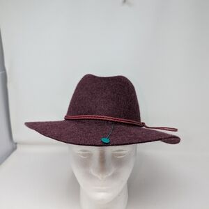 GAP BURGUNDY 100% WOOL WOMEN'S FEDORA, S/M, GORGEOUS & NEW WITH TAG MSRP $39.95